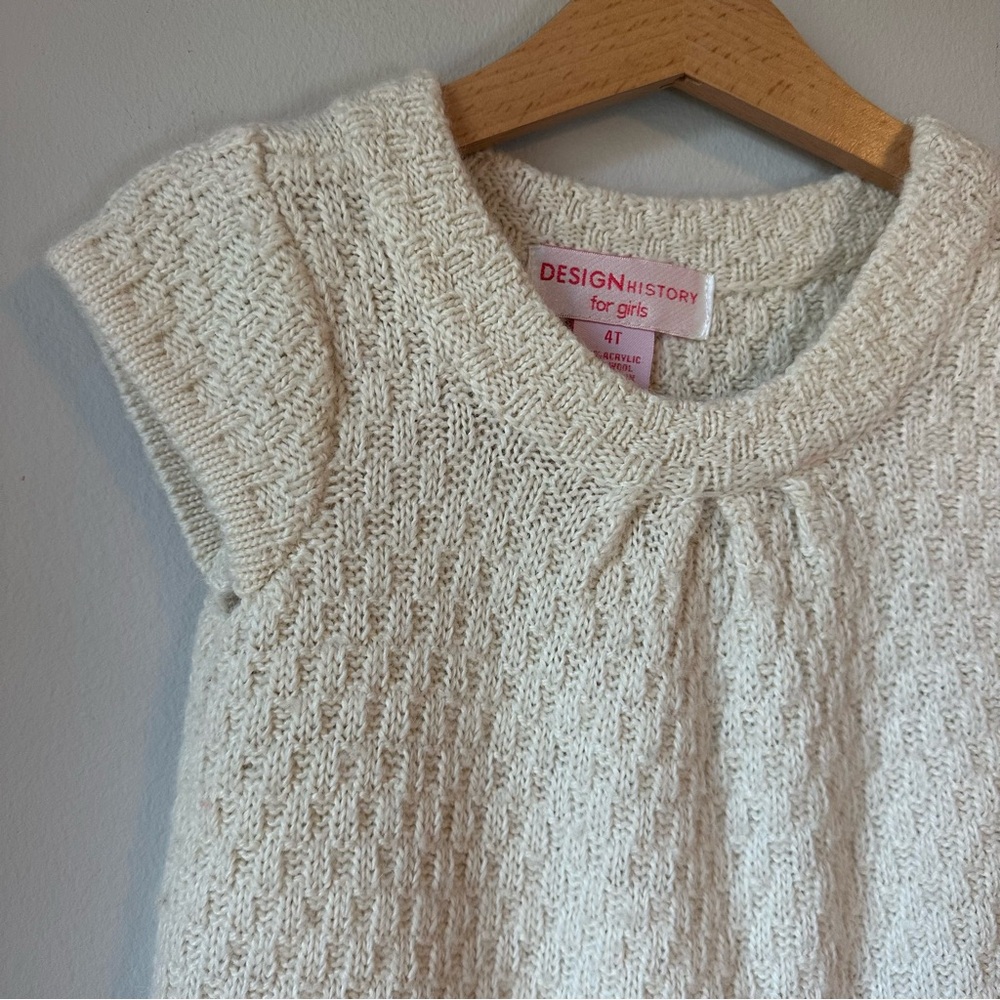 Design History Ivory Knit Dress Size 4T - Picture 5 of 9